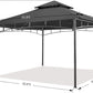Outdoor Garden Gazebo for Patios with Stable Steel Frame(11X11, Dark