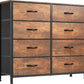 8 Drawers Fabric Dresser, Furniture Storage Tower Cabinet, Organizer