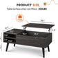Wood Lift Top Coffee Table with Hidden Compartment and Adjustable