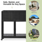 Patio 35.4''x17.7''x37.4'' Mini Wood Cold Frame, Compact 2 Doors