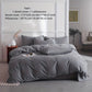 Dark Grey Microfiber Duvet Cover Set with Zipper