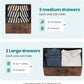 Dresser for Bedroom with 5 Drawers and Organizers