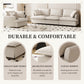 2 Piece Living Room Sofa Set with Throw Pillows,Chenille Sectional