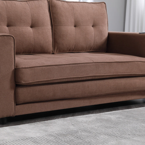 VIDEO Provided 3-in-1 Upholstered Futon Sofa Convertible Floor Sofa