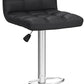 Set of 4 Adjustable Swivel Barstools, Modern PU Leather Kitchen