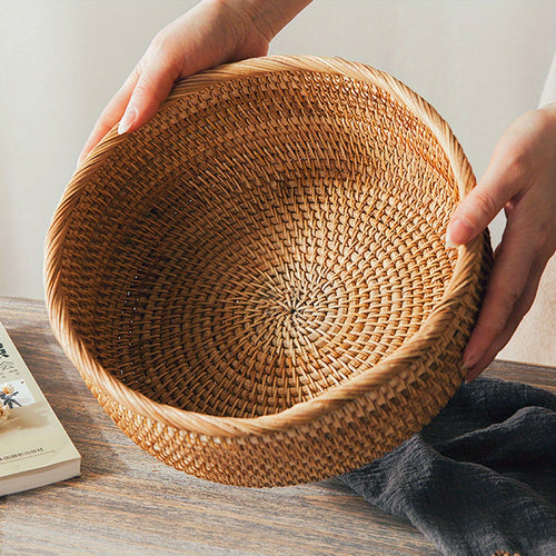 Set of 1 or 3 Rattan Decorative Woven Baskets