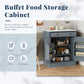 Modern Freestanding Kitchen Pantry,Buffet Food Storage, Coffee Bar
