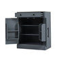 Modern Freestanding Kitchen Pantry,Buffet Food Storage, Coffee Bar