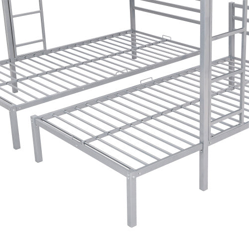 Full Over Twin Twin Size Bunk Bed With Built-in Shelf