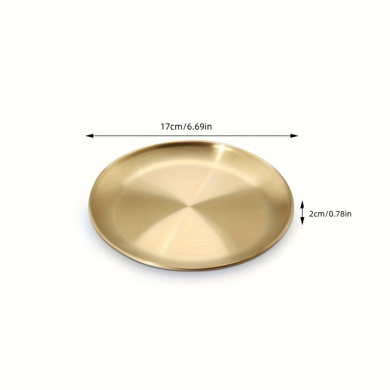 Elegant Golden Stainless Steel Disc Tray for All Occasions