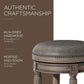 Pullman 31 Inch Tall Bar Height Upholstered Backless Barstool in
