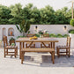 High-quality Acacia Wood Outdoor Table and Chair Set, Suitable for