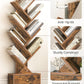 9 Tier Tree Book Shelf with Drawer, Floor Standing Bookshelf Storage