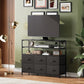 Led Dresser TV Stand for Bedroom, Entertainment Center with LED Lights