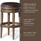 Pullman 31 Inch Tall Bar Height Upholstered Backless Barstool in