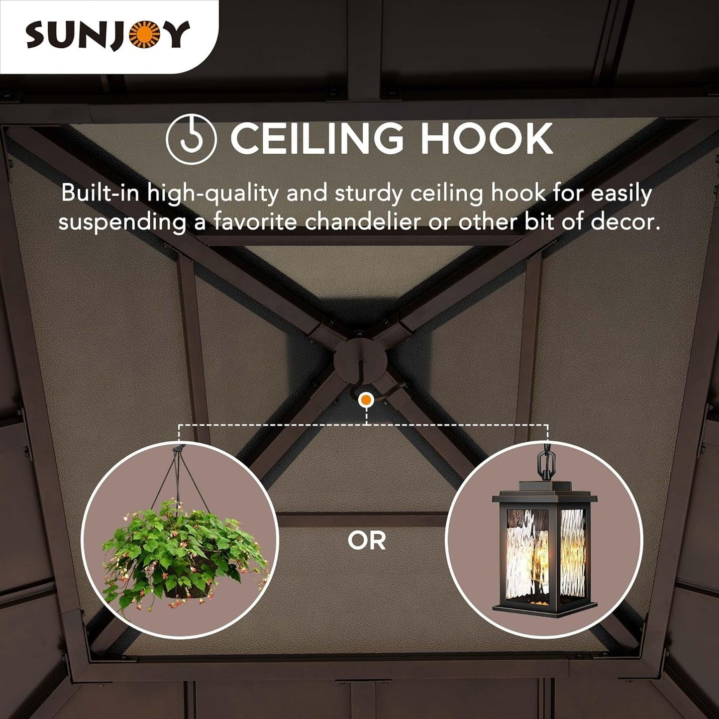 Hardtop Gazebo 9 X 9 Ft. Cedar Framed Wood Gazebo with Brown Steel &