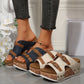 Ins Buckle Wedges Sandals Summer Fish Mouth Thick High Heel Slides