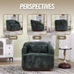 Swivel Barrel Chair, Comfy Round Accent Sofa Chair for Living Room,