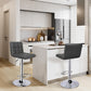 Bar Stools Set of 2, Armless Adjustable Swivel Barstools with Back,