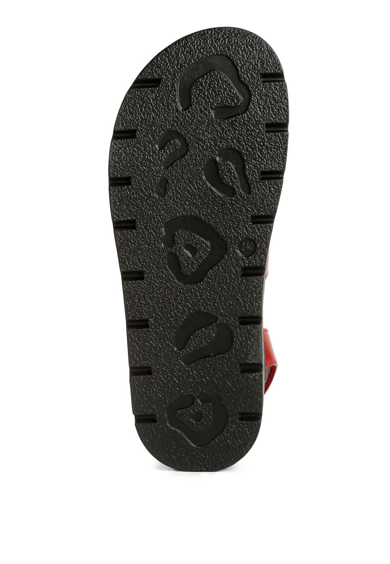 Belcher Faux Leather Gladiator Sandals