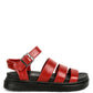 Belcher Faux Leather Gladiator Sandals
