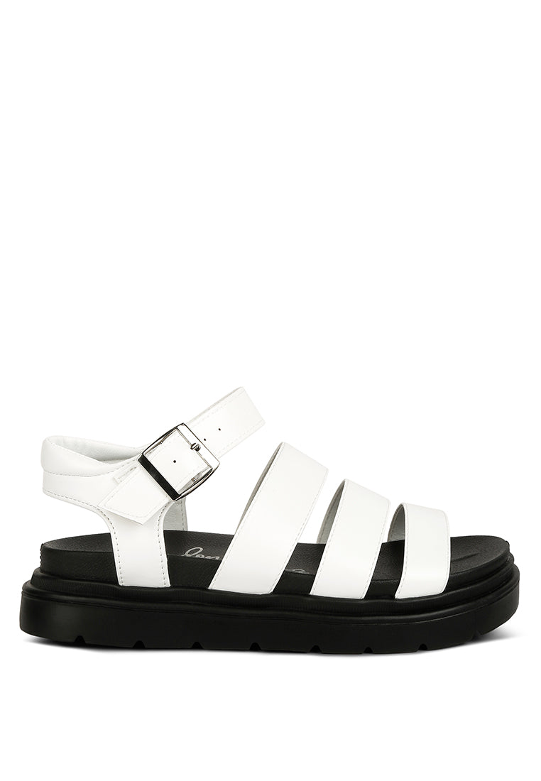 Belcher Faux Leather Gladiator Sandals