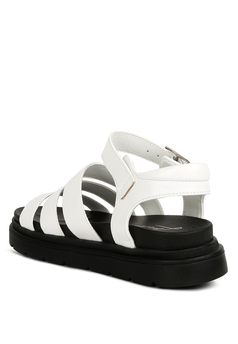 Belcher Faux Leather Gladiator Sandals