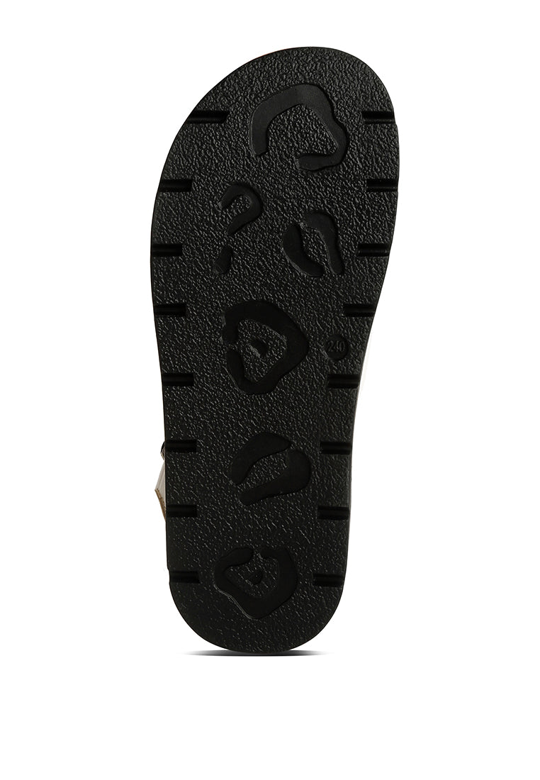 Belcher Faux Leather Gladiator Sandals