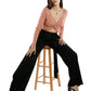 Belted Tie Wide Leg Pants