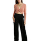 Belted Tie Wide Leg Pants