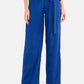 Belted Tie Wide Leg Pants