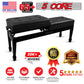 5CORE Duet Piano Bench w Storage For Two Wooden Adjustable Keyboard