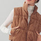 Cropped Corduroy Puffer Vest