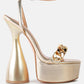 Big Bash Metallic High Platform Chunky Sandals