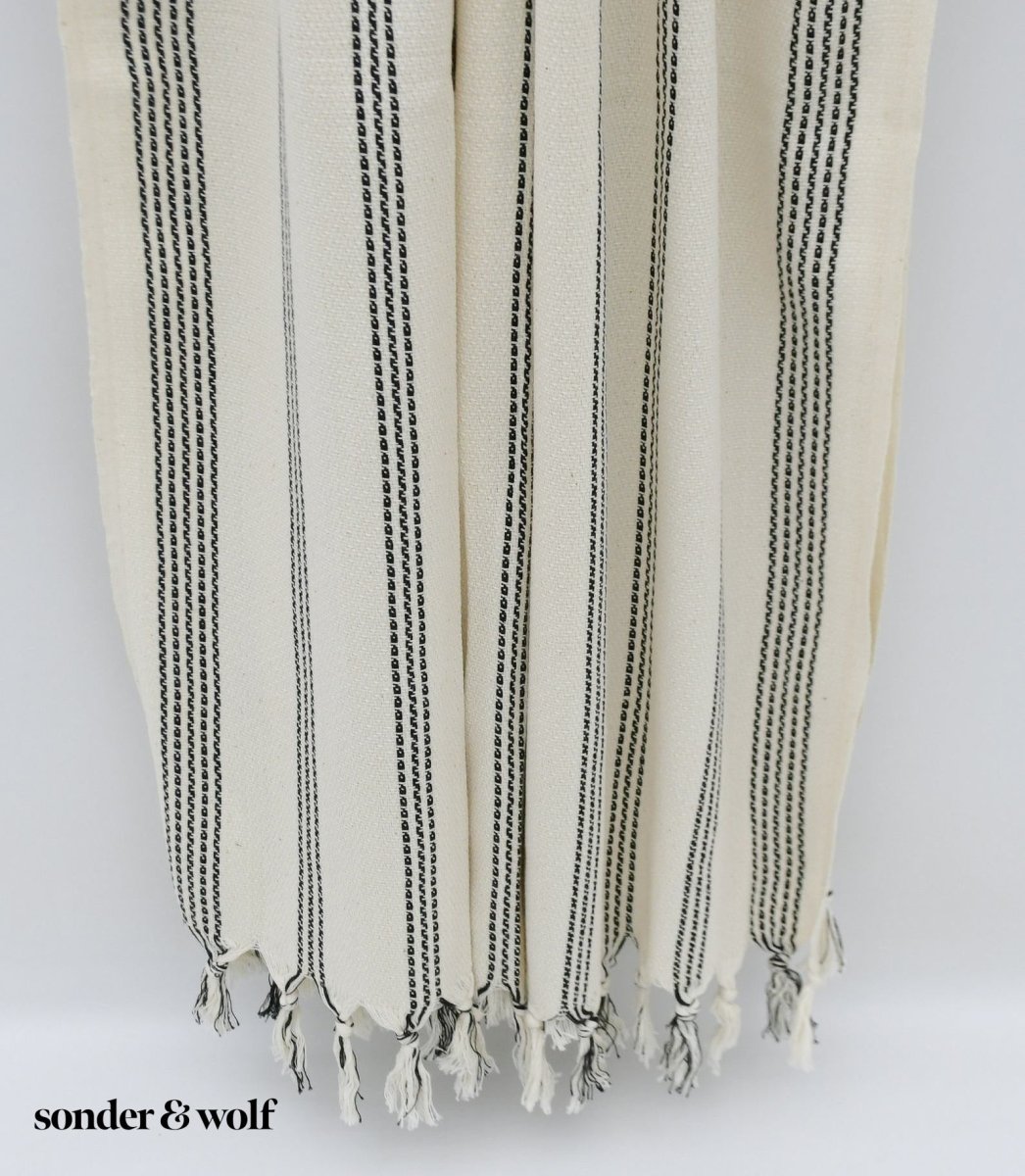 Black & White Stripes | Beach Towel