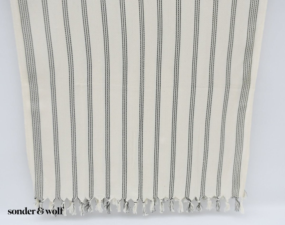 Black & White Stripes | Beach Towel