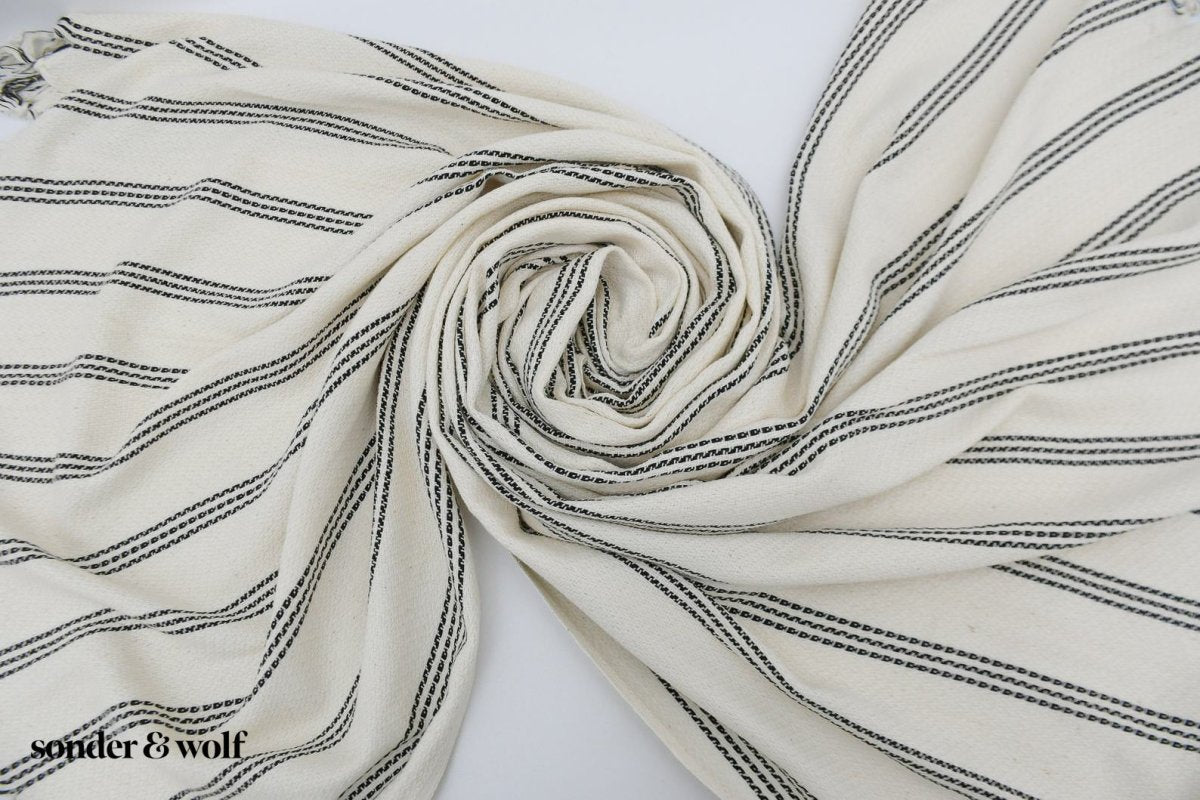Black & White Stripes | Beach Towel