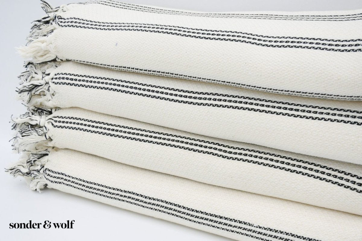 Black & White Stripes | Beach Towel