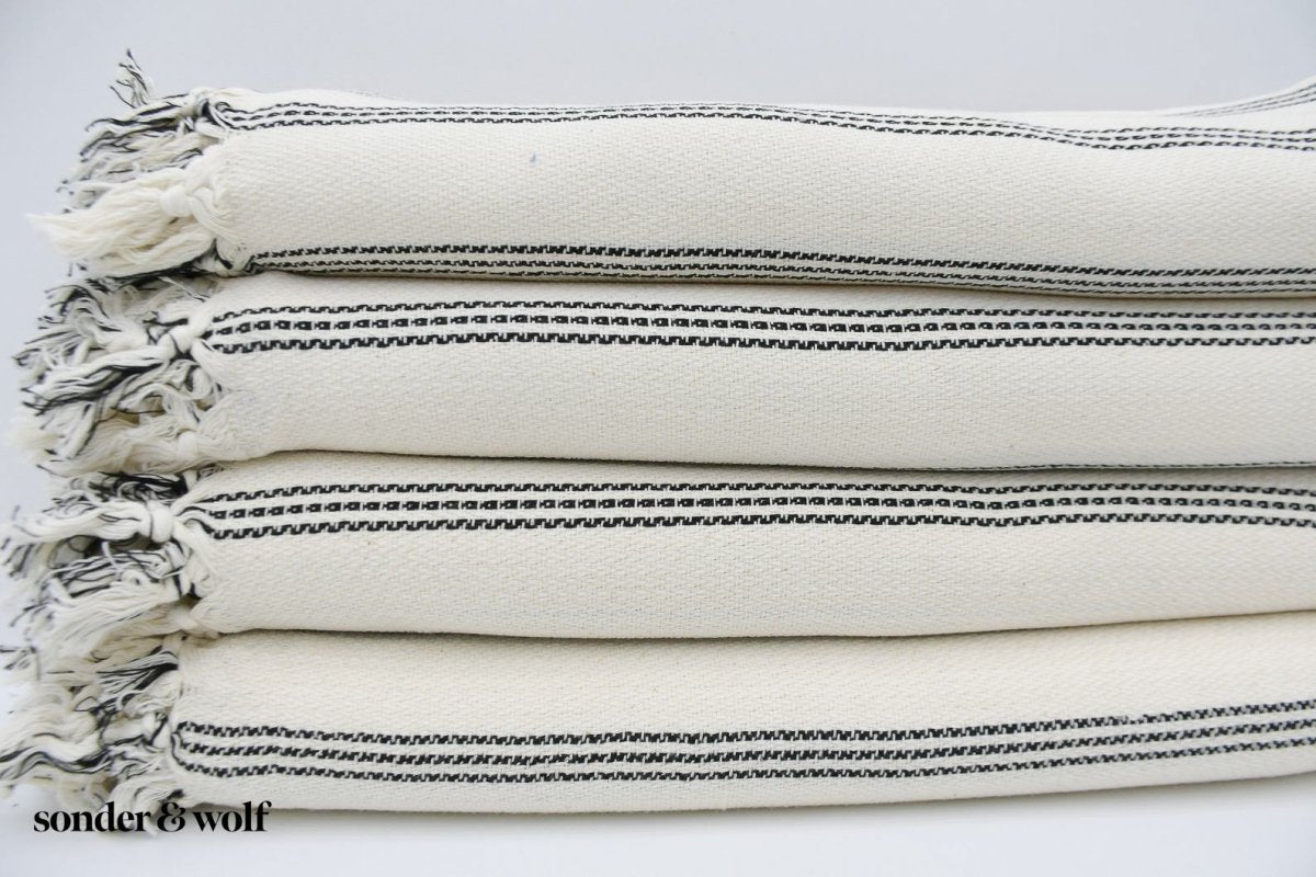 Black & White Stripes | Beach Towel