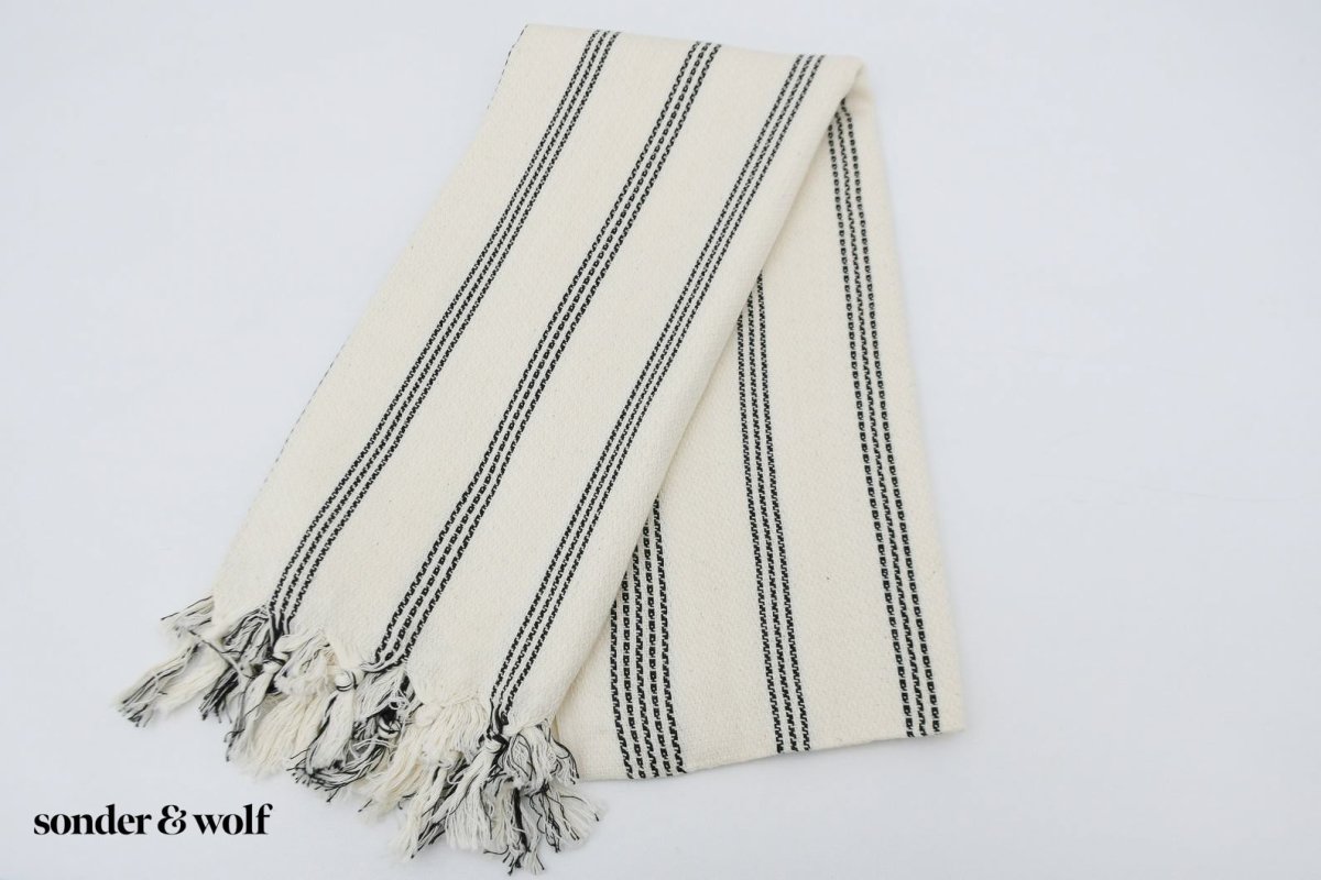 Black & White Stripes | Beach Towel