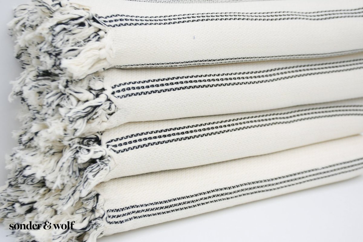 Black & White Stripes | Beach Towel