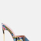 Bottoms Up Strappy Slip On Stiletto Heels