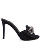 Brag In Rhinestone Embellished Bow Satin Heels