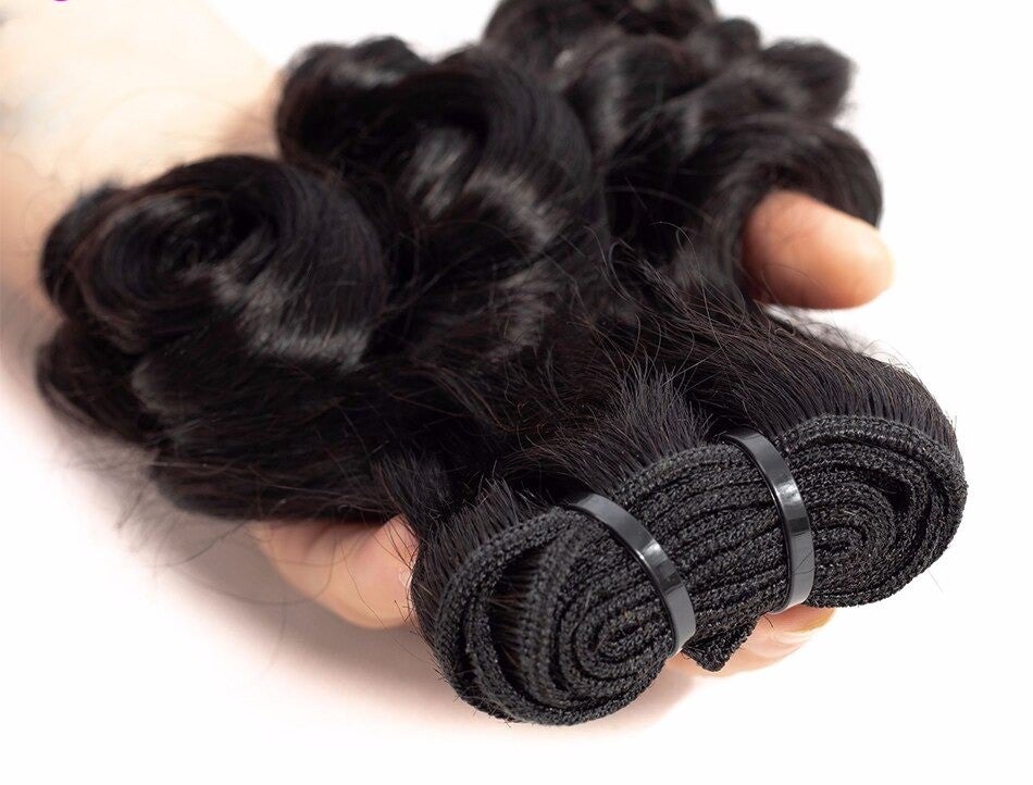 10A Grade 3/4 Curly tip Fumi Human Hair bundles with 4x4 Closures & 13 - Walbiz.com