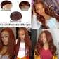 #27 Straight 13x1x4 T part Lace 4x4 Closure wigs Body Wave #33 Transpa