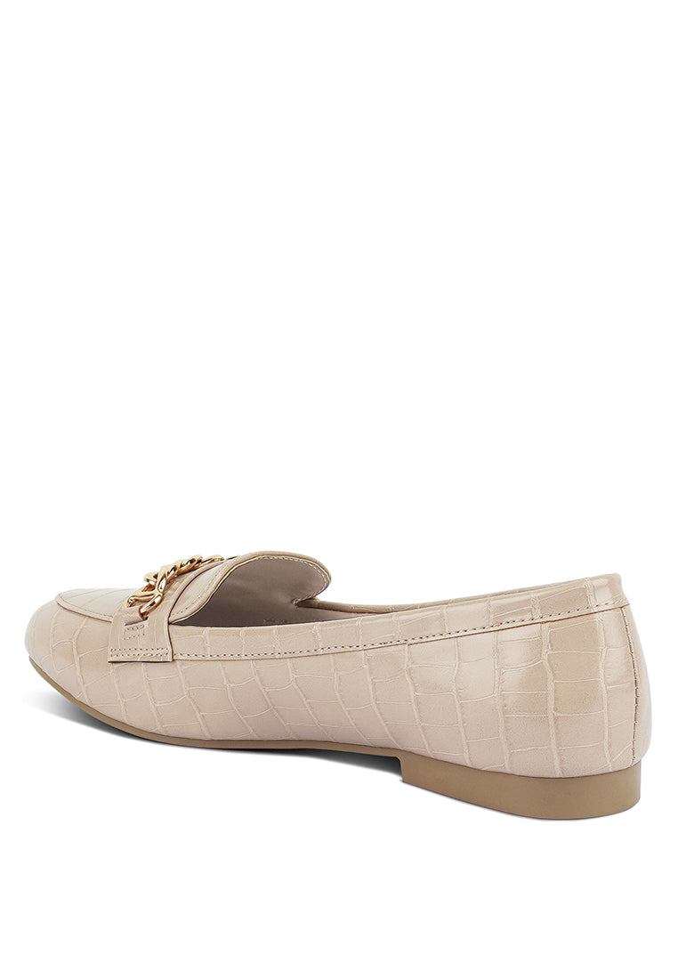 Bro Zone Croc Metail Chain Loafers