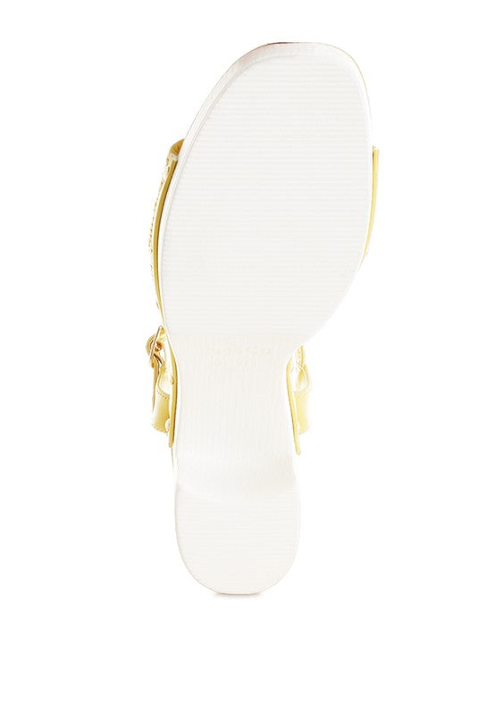 Mazaro Raffia Chunky Sandals