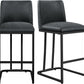 Counter Height Bar Stools 24'' Bar Stools Set of 2 Leather Bar Chairs