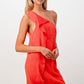 One-Shoulder Ruffle Detail Mini Dress