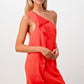 One-Shoulder Ruffle Detail Mini Dress